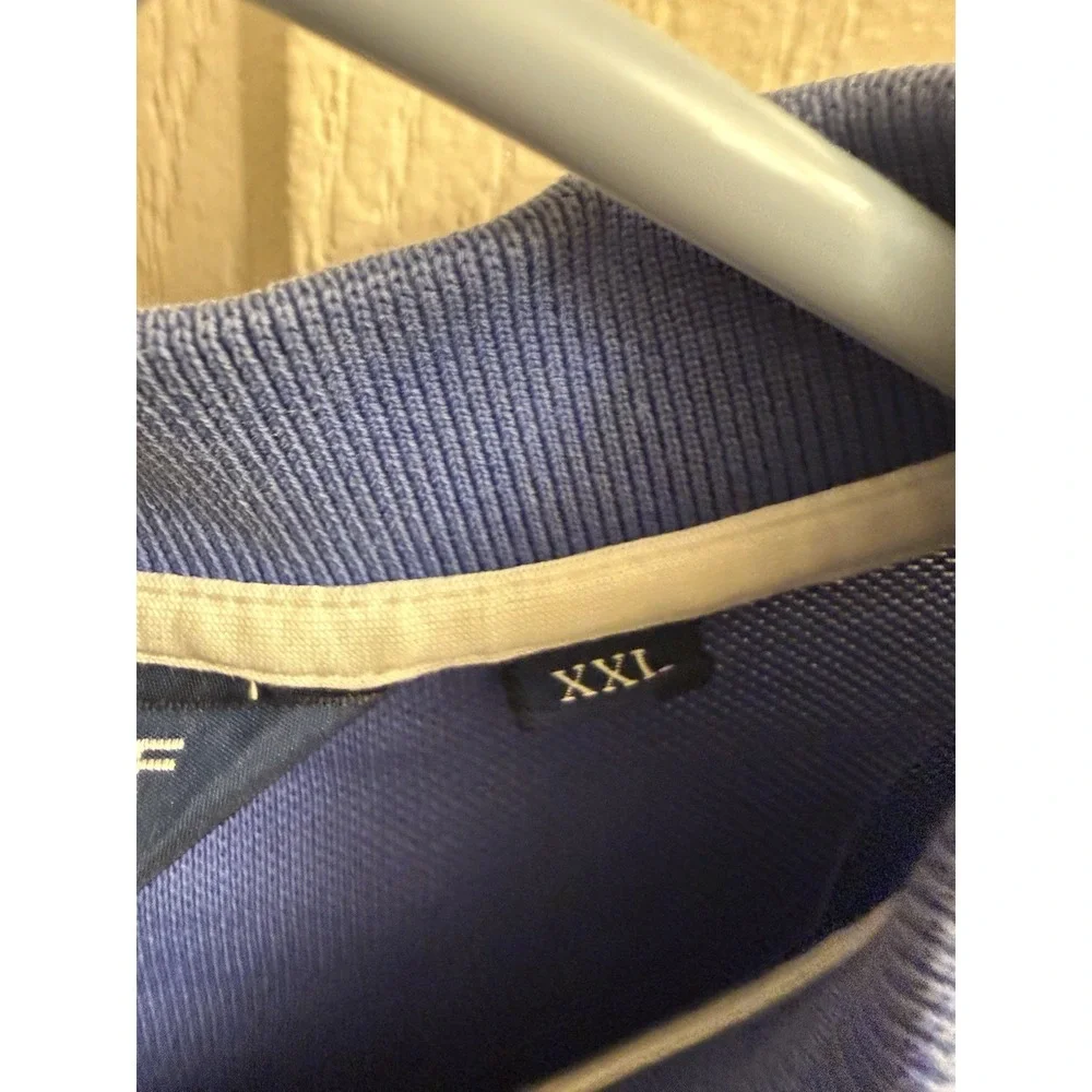 Polo Golf Ralph Lauren Big Pony Blue W/ White‎ Pro Fit 61% Prima Cotton Men 2XL